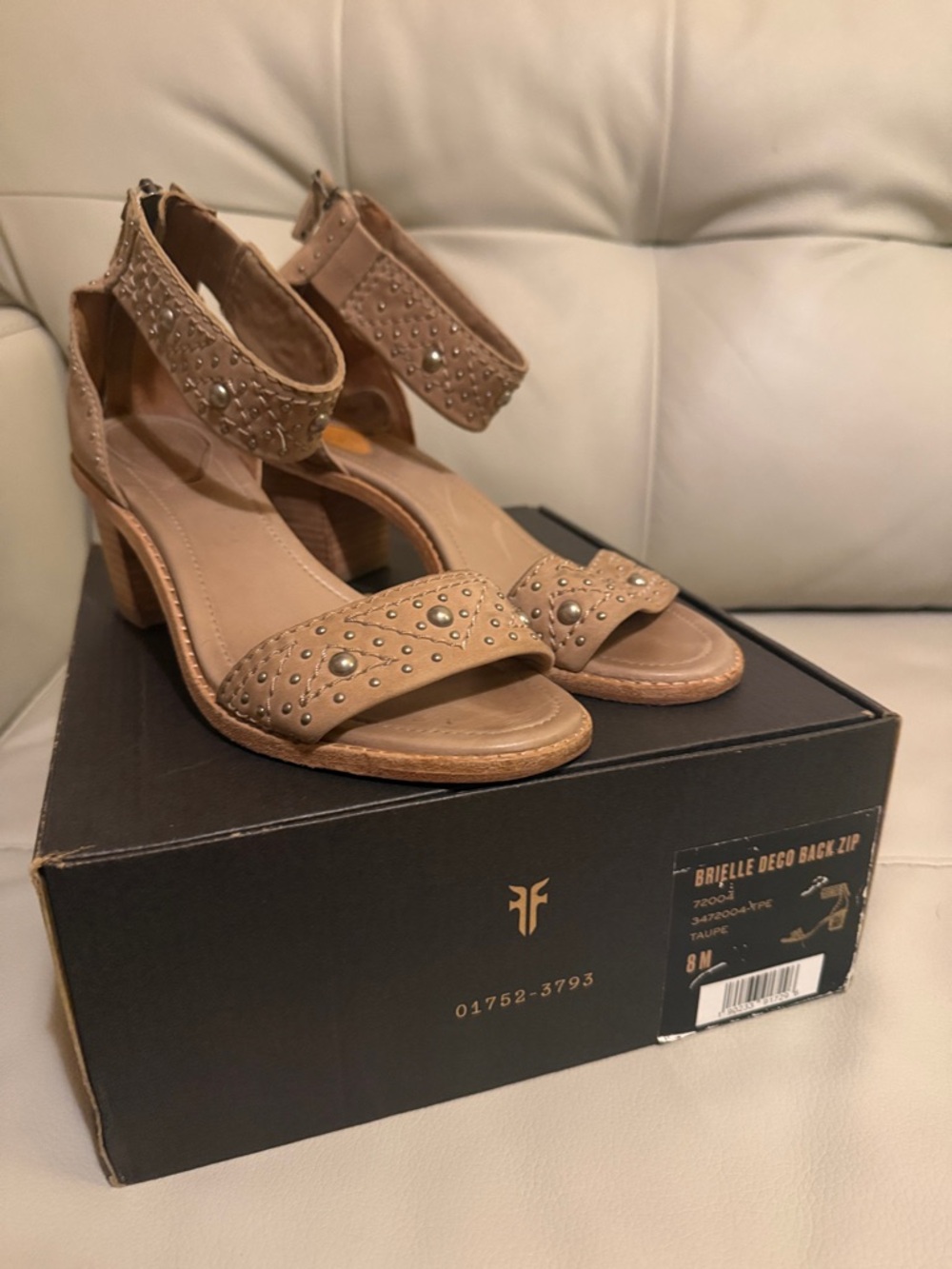 Frye Brielle Deco Back Zip Sandal